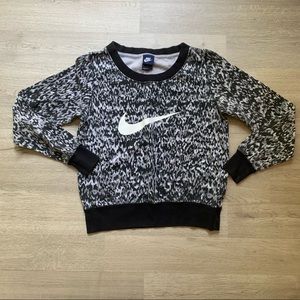 Nike Animal Print Black and White Crewneck Sweatshirt M